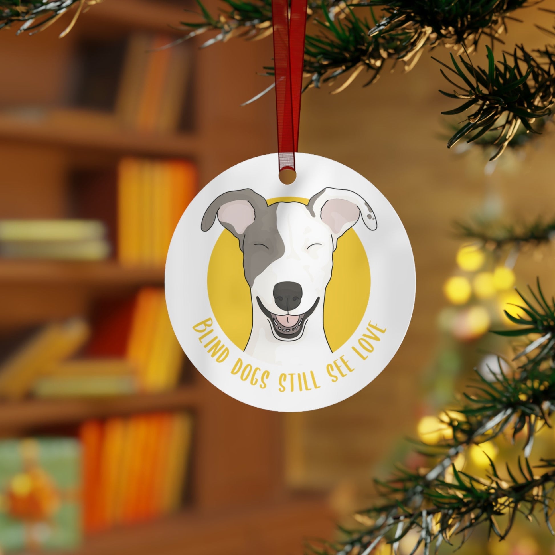 Blind Dogs Still See Love | Holiday Ornament - Detezi Designs - 24886093209381617668