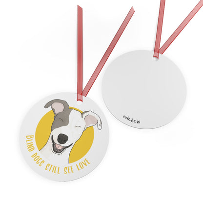 Blind Dogs Still See Love | Holiday Ornament - Detezi Designs - 24886093209381617668