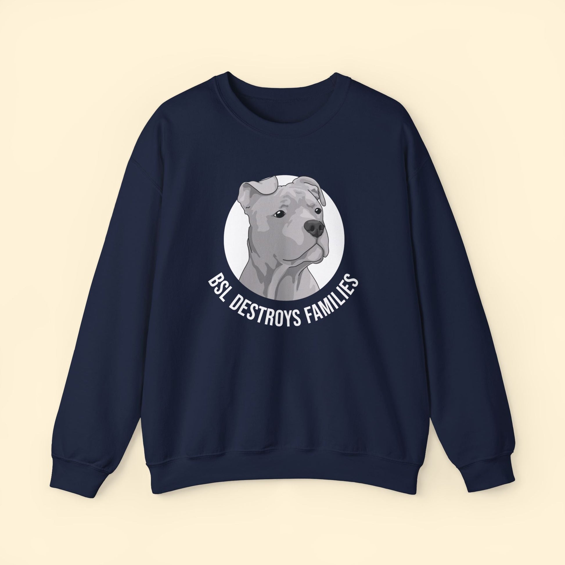 BSL Destroys Families | Crewneck Sweatshirt - Detezi Designs - 16385460070085893576