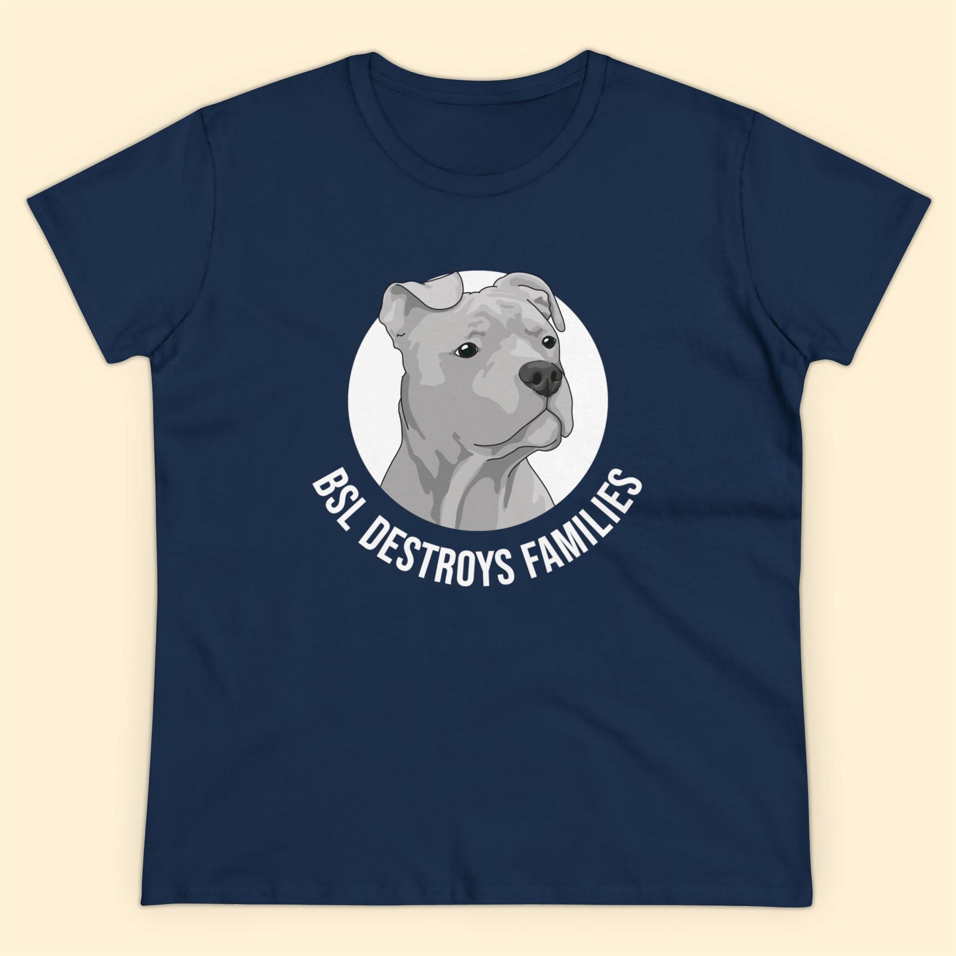 BSL Destroys Families | Women's Midweight Cotton Tee - Detezi Designs - 27833646866662958196