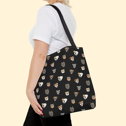 Bully Breed Faces | Tote Bag - Detezi Designs - 31615995801201042144