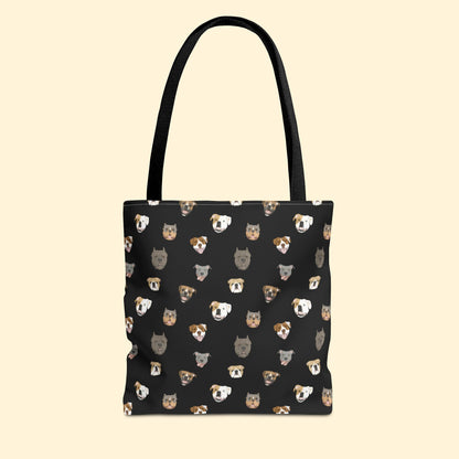 Bully Breed Faces | Tote Bag - Detezi Designs - 47013021570595996081