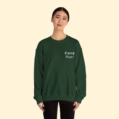 Bunny Mom | Embroidered | Unisex Crewneck Sweatshirt - Detezi Designs - 20750651154480082361