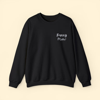 Bunny Mom | Embroidered | Unisex Crewneck Sweatshirt - Detezi Designs - 31484437829992397143