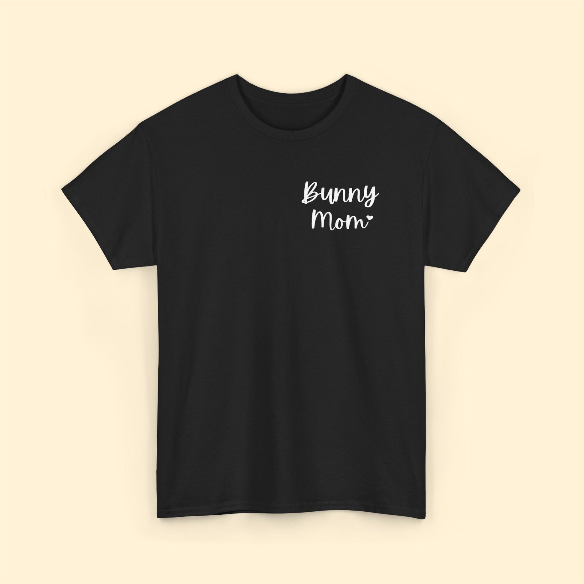 Bunny Mom | Pocket Print | Unisex T-shirt - Detezi Designs-20307093602815178334