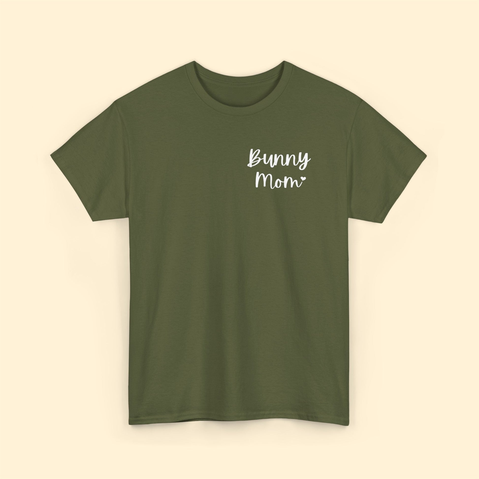 Bunny Mom | Pocket Print | Unisex T-shirt - Detezi Designs-82595255106023732195