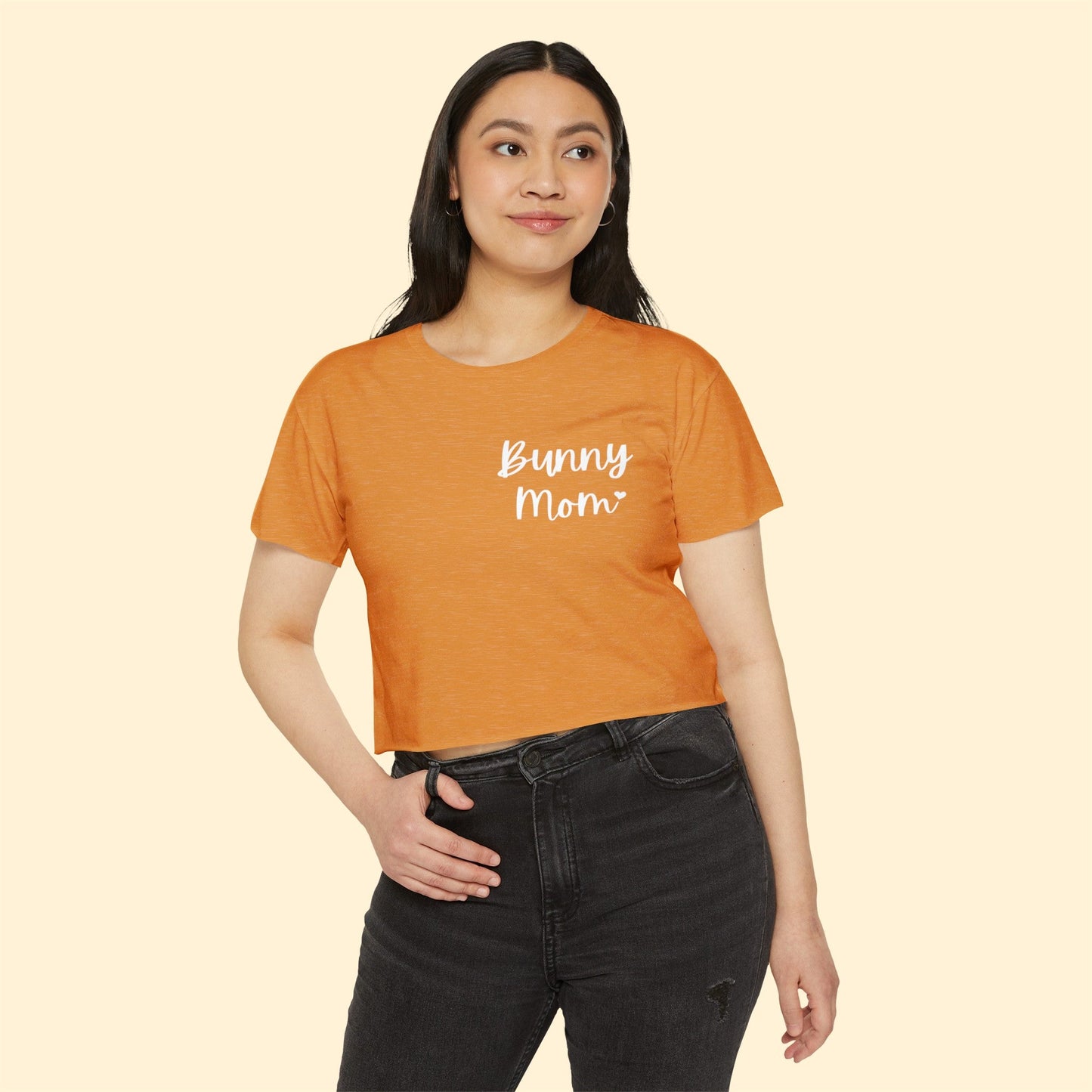 Bunny Mom | Pocket Print | Women's Festival Crop Top - Detezi Designs-21356694735357732343