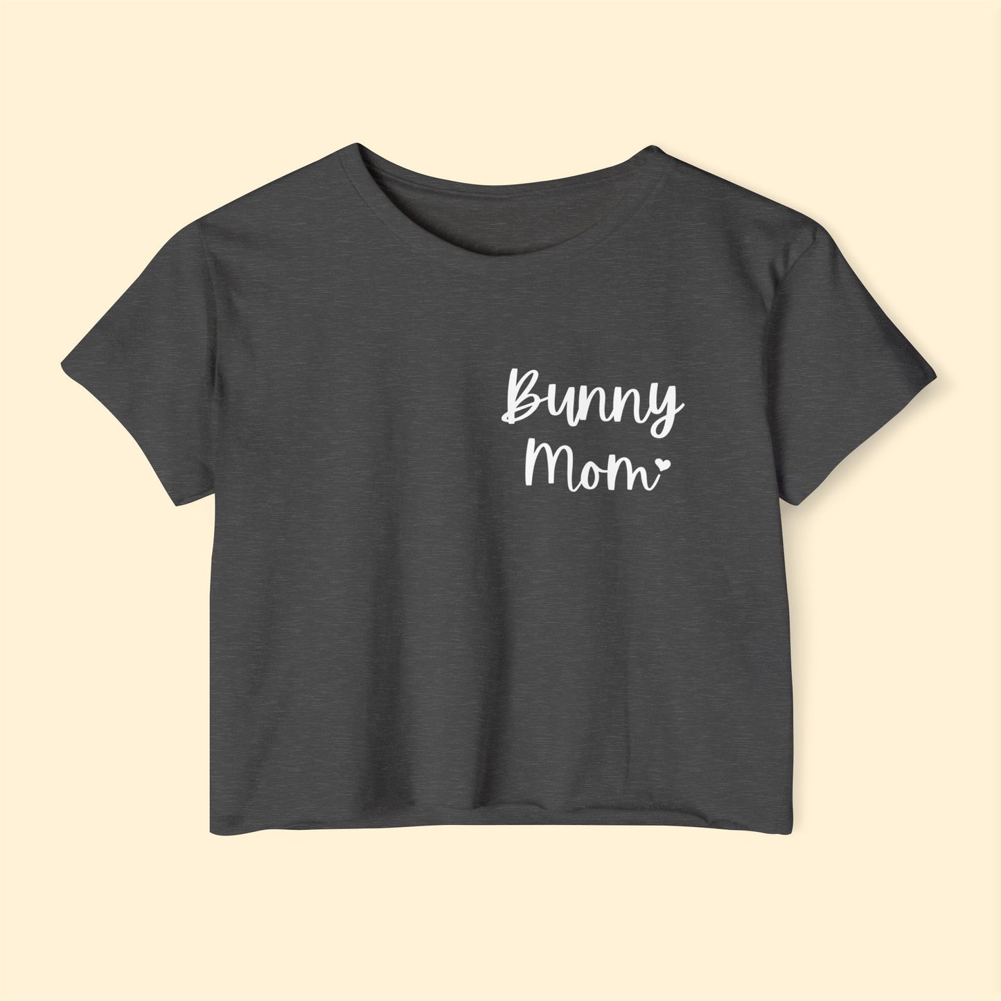 Bunny Mom | Pocket Print | Women's Festival Crop Top - Detezi Designs-21356694735357732343