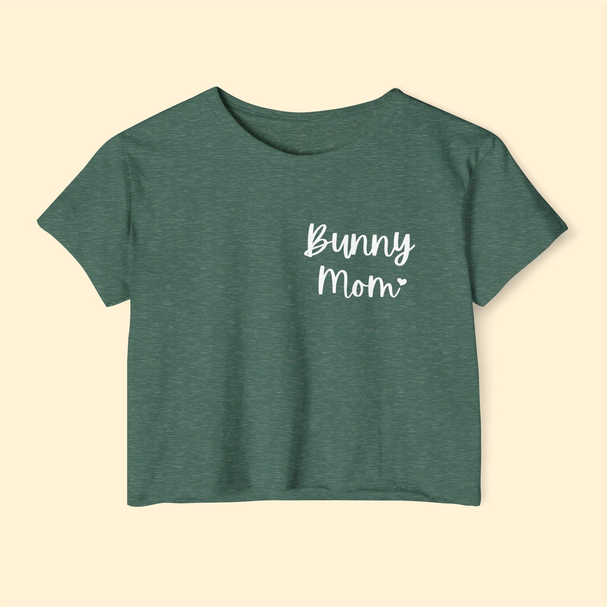 Bunny Mom | Pocket Print | Women's Festival Crop Top - Detezi Designs-30518355247618200598