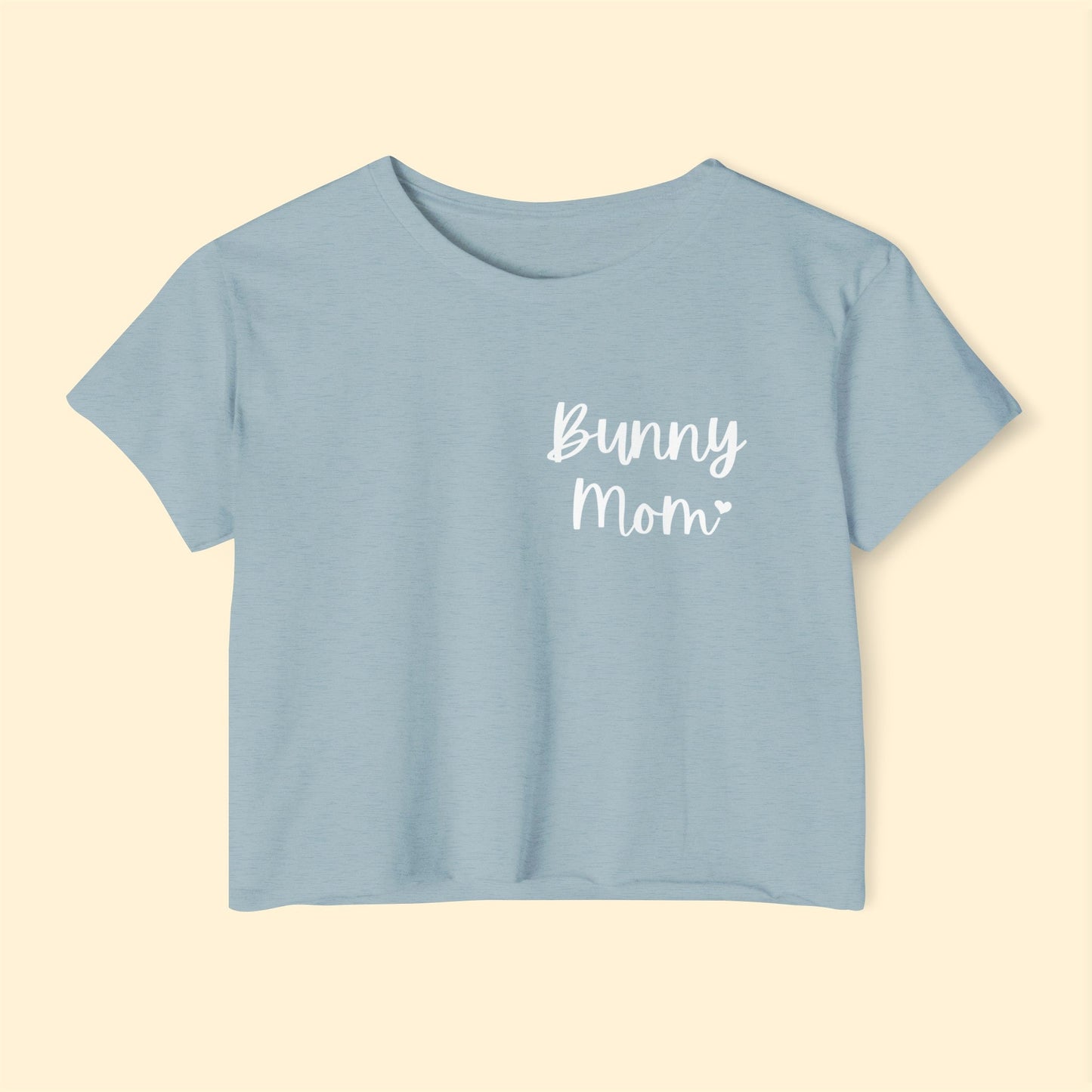 Bunny Mom | Pocket Print | Women's Festival Crop Top - Detezi Designs-48962541667002514684