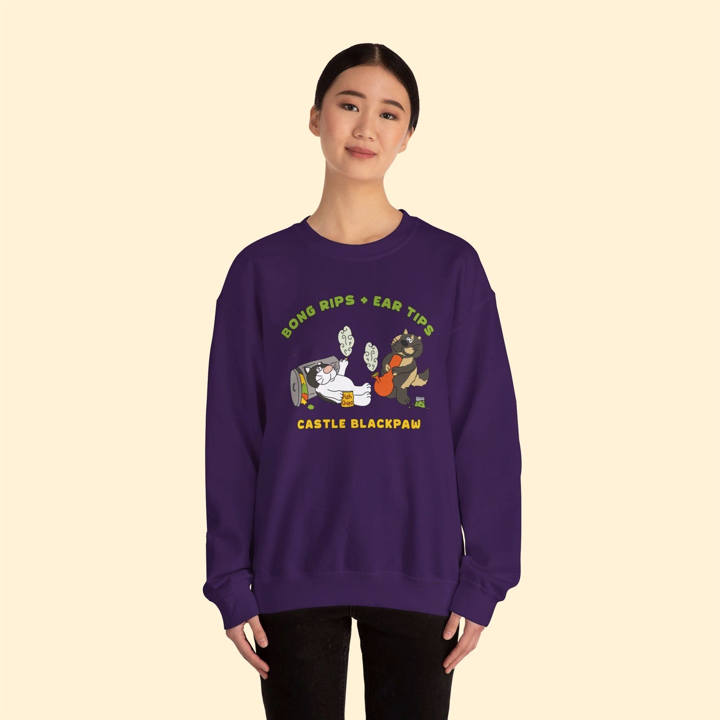 Castle Blackpaw | FUNDRAISER | Crewneck Sweatshirt - Detezi Designs - 59767752009066767448