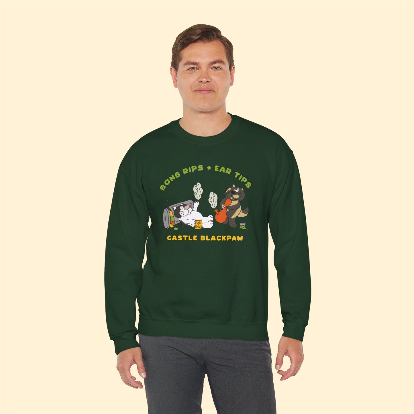 Castle Blackpaw | FUNDRAISER | Crewneck Sweatshirt - Detezi Designs - 59767752009066767448