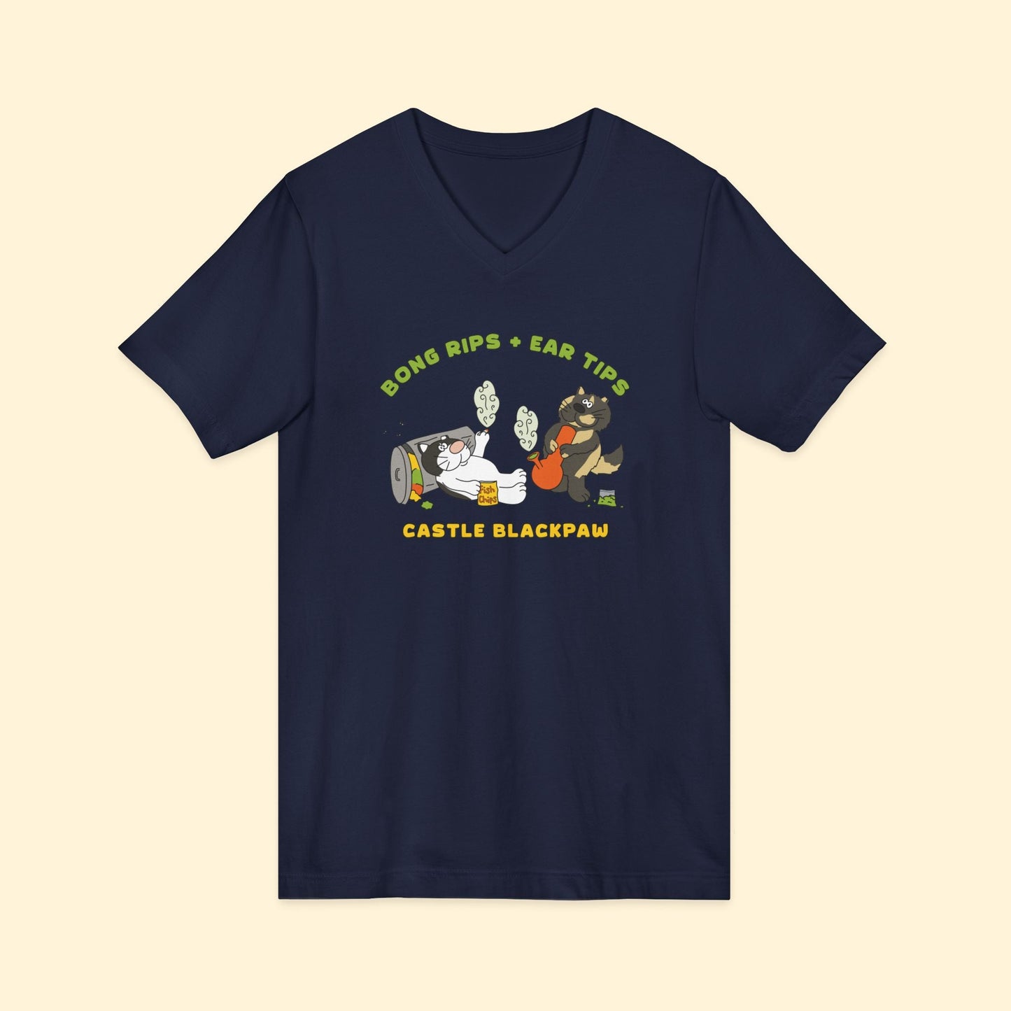 Castle Blackpaw | FUNDRAISER | Unisex V - Neck Tee - Detezi Designs - 24899482112799722167