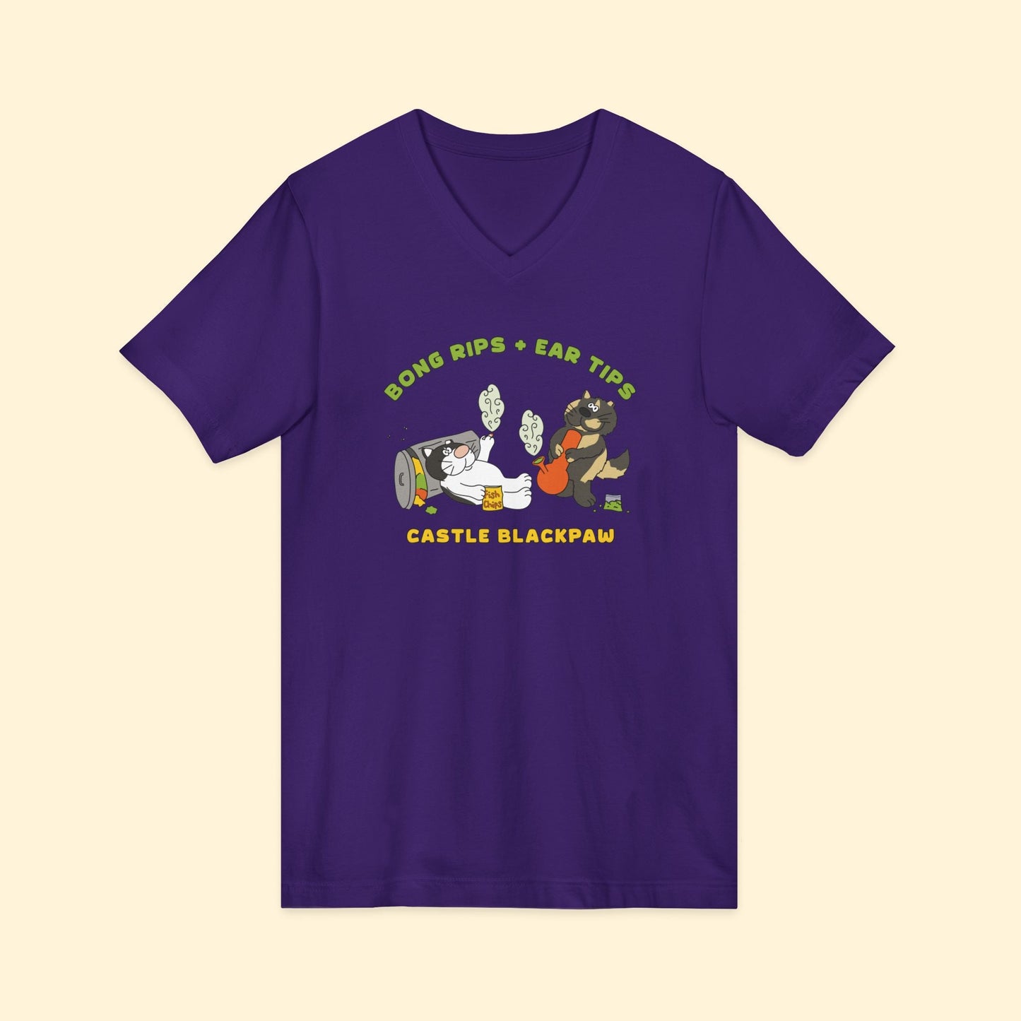 Castle Blackpaw | FUNDRAISER | Unisex V - Neck Tee - Detezi Designs - 25759313427974319672