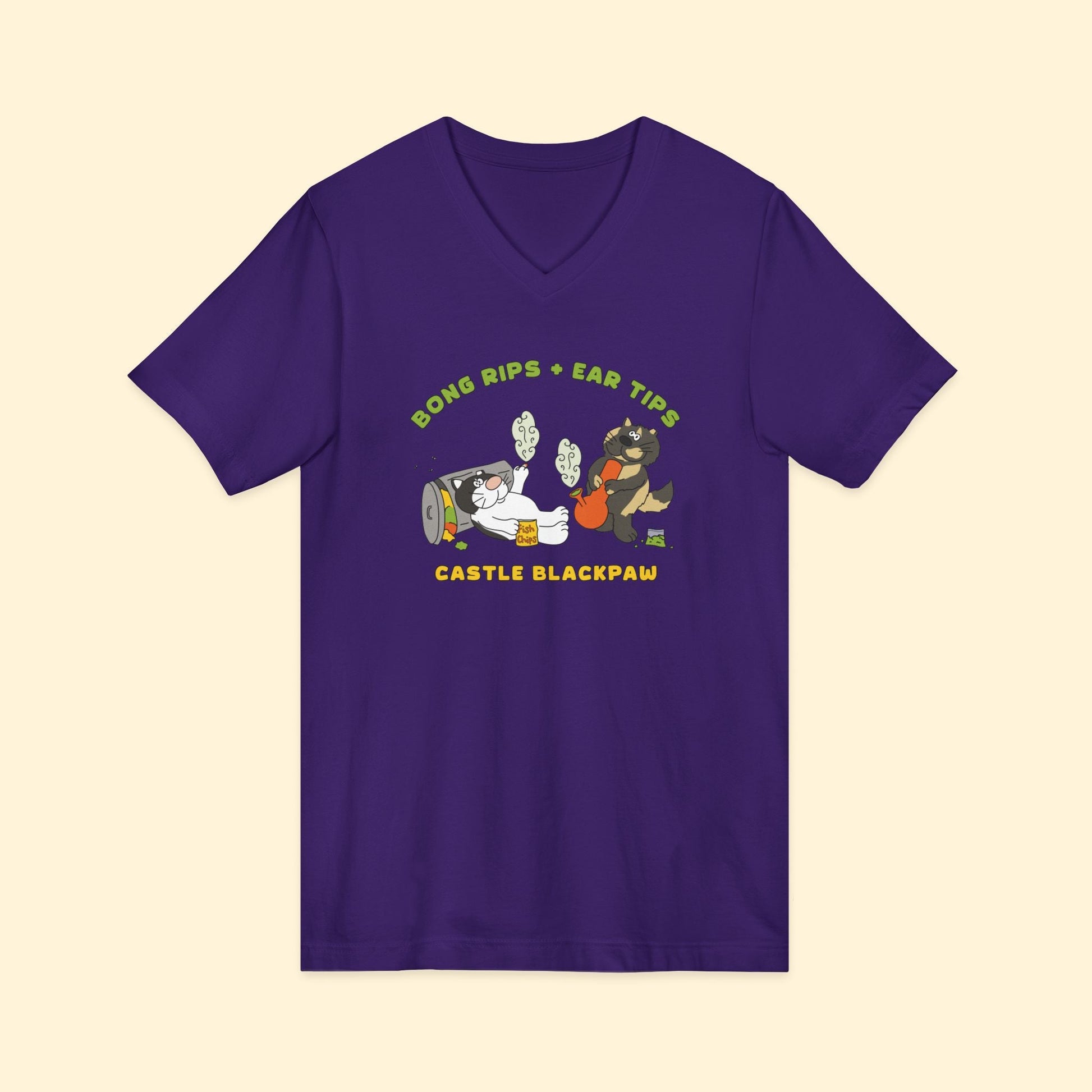 Castle Blackpaw | FUNDRAISER | Unisex V - Neck Tee - Detezi Designs - 25759313427974319672
