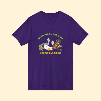 Castle Blackpaw | FUNDRAISER | Unisex V - Neck Tee - Detezi Designs - 25759313427974319672