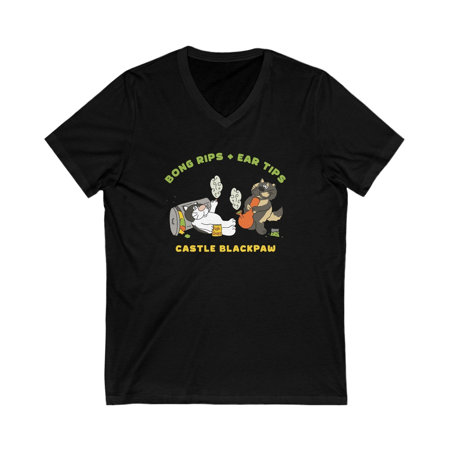 Castle Blackpaw | FUNDRAISER | Unisex V - Neck Tee - Detezi Designs - 28047791816449537780