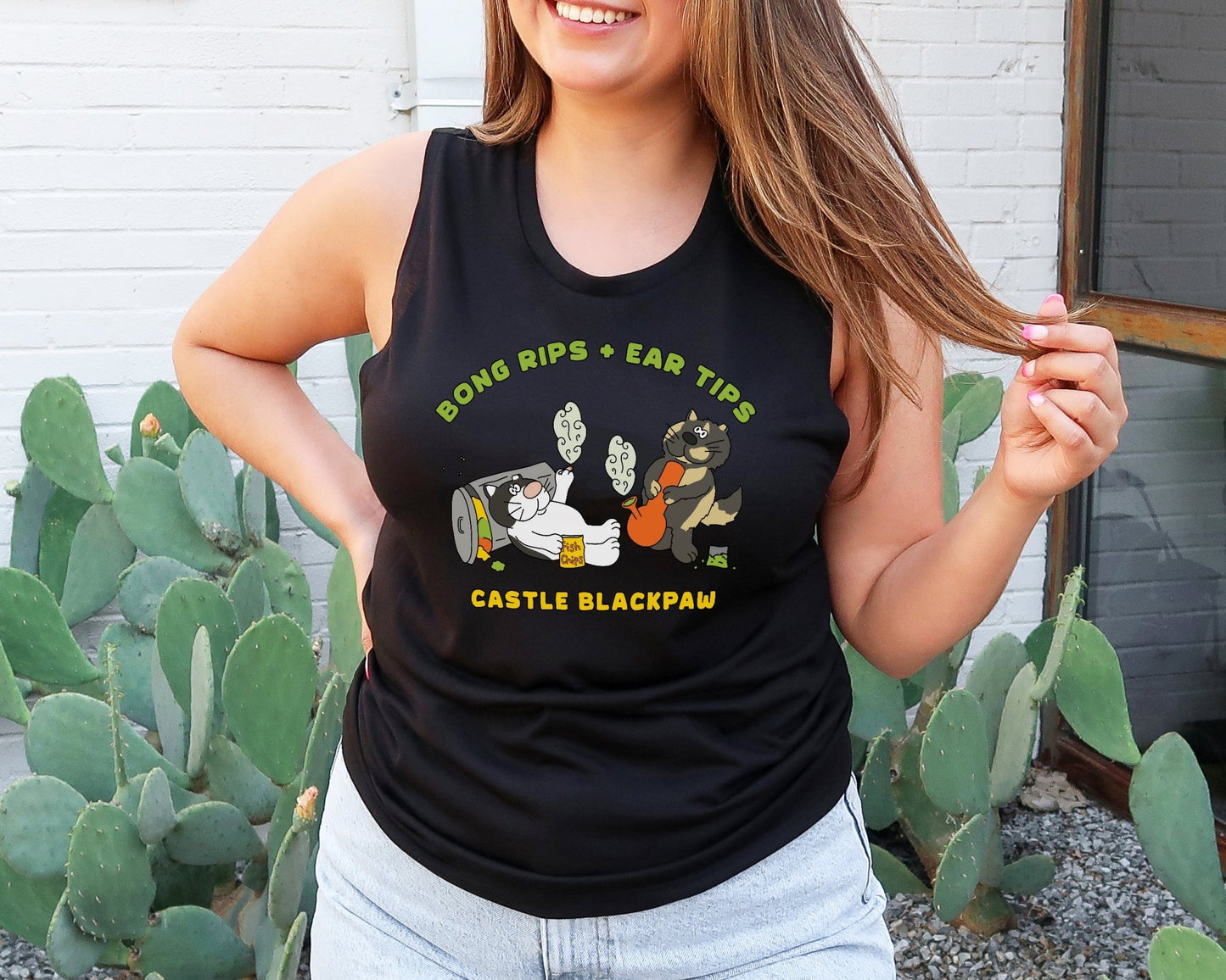 Castle Blackpaw | FUNDRAISER | Women's Flowy Scoop Muscle Tank - Detezi Designs - 28022380306408438027