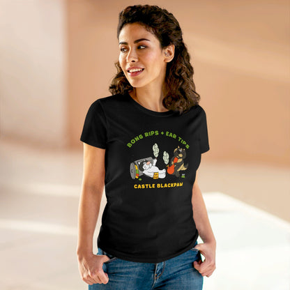 Castle Blackpaw | FUNDRAISER | Women's Midweight Cotton Tee - Detezi Designs - 64869436195402099144