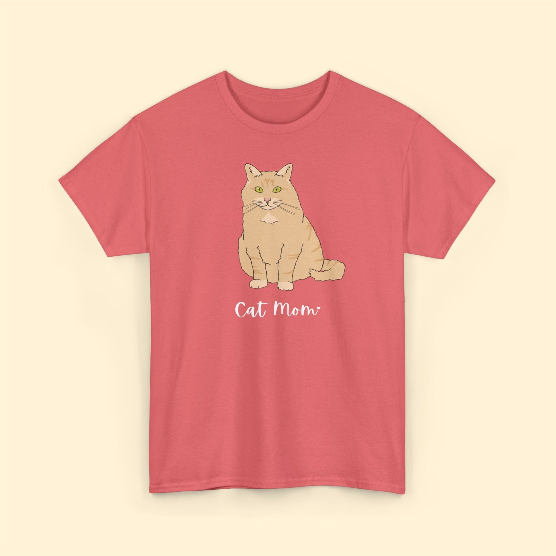 Cat Mom | Fluffy Orange Cat | Unisex T-shirt - Detezi Designs-31674901058901673045