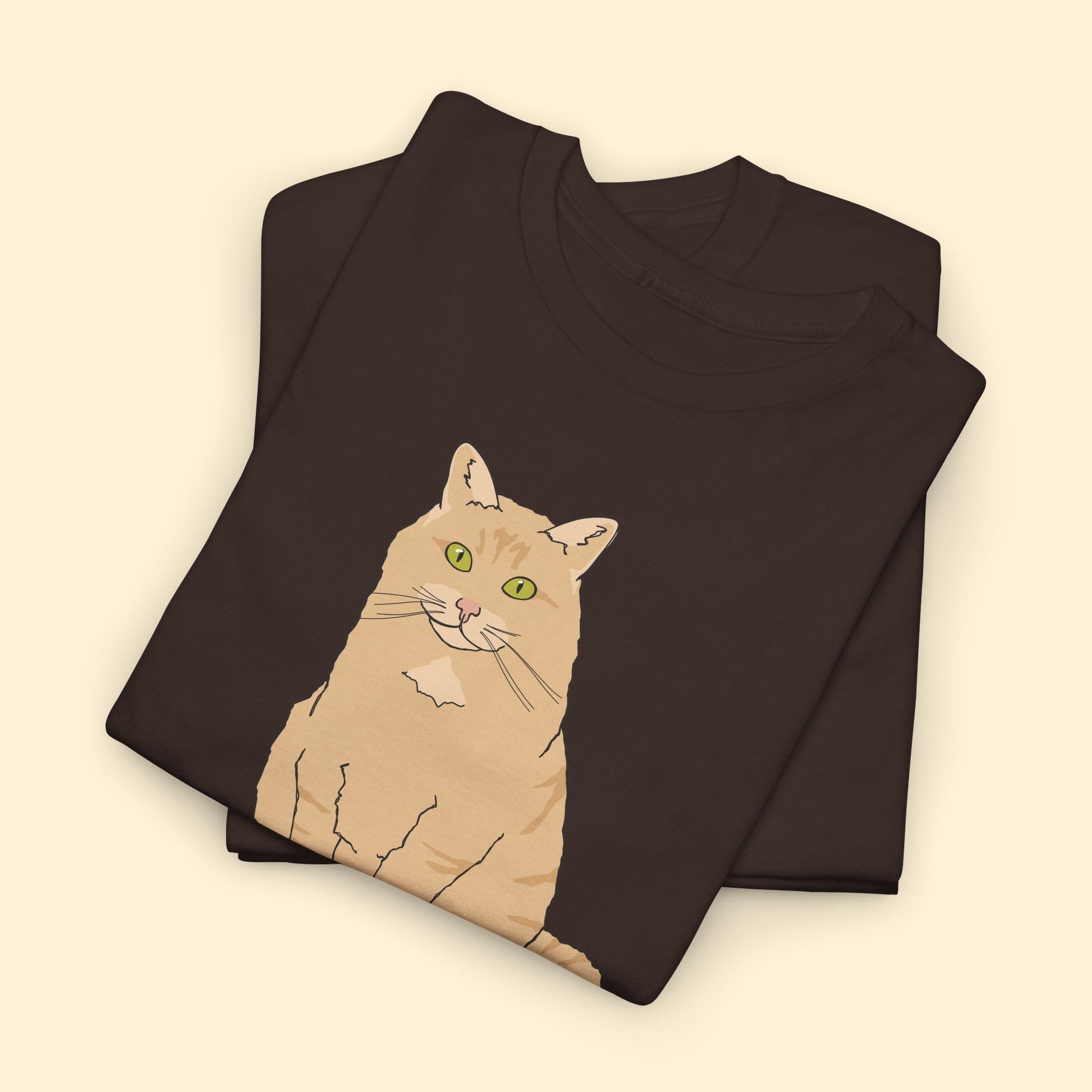 Cat Mom | Fluffy Orange Cat | Unisex T-shirt - Detezi Designs-42044732474036012014