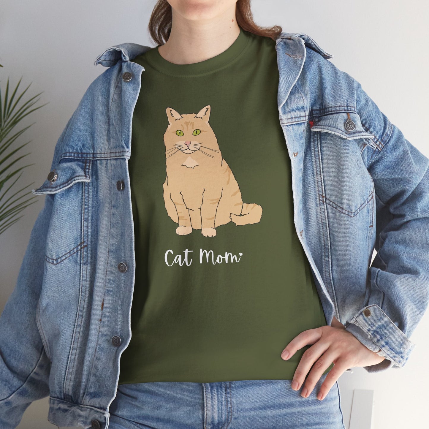 Cat Mom | Fluffy Orange Cat | Unisex T-shirt - Detezi Designs-42044732474036012014