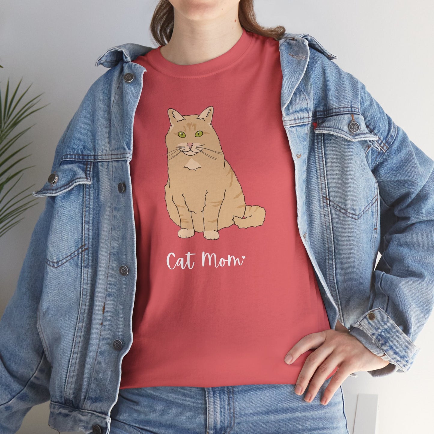 Cat Mom | Fluffy Orange Cat | Unisex T-shirt - Detezi Designs-42044732474036012014