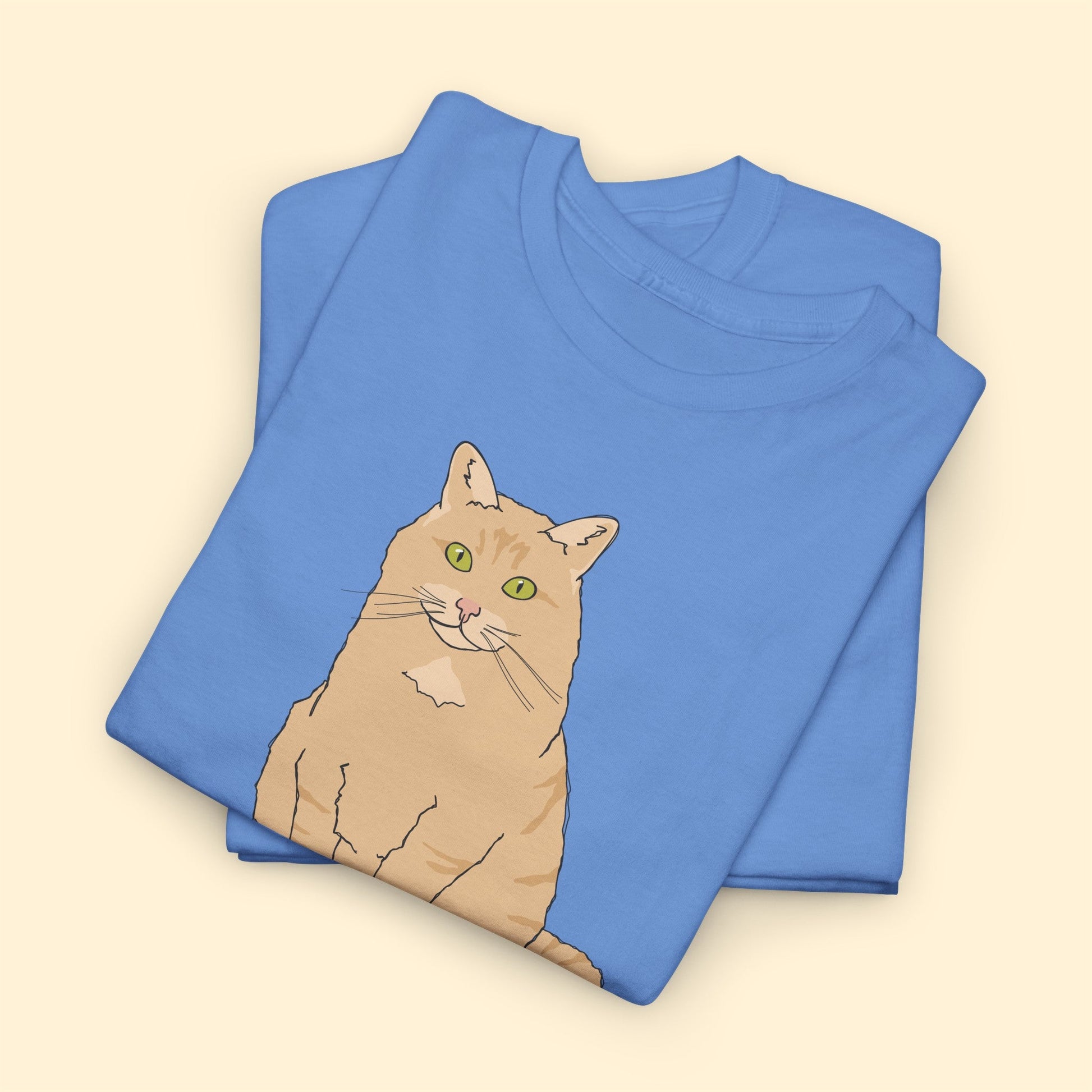 Cat Mom | Fluffy Orange Cat | Unisex T-shirt - Detezi Designs-42044732474036012014