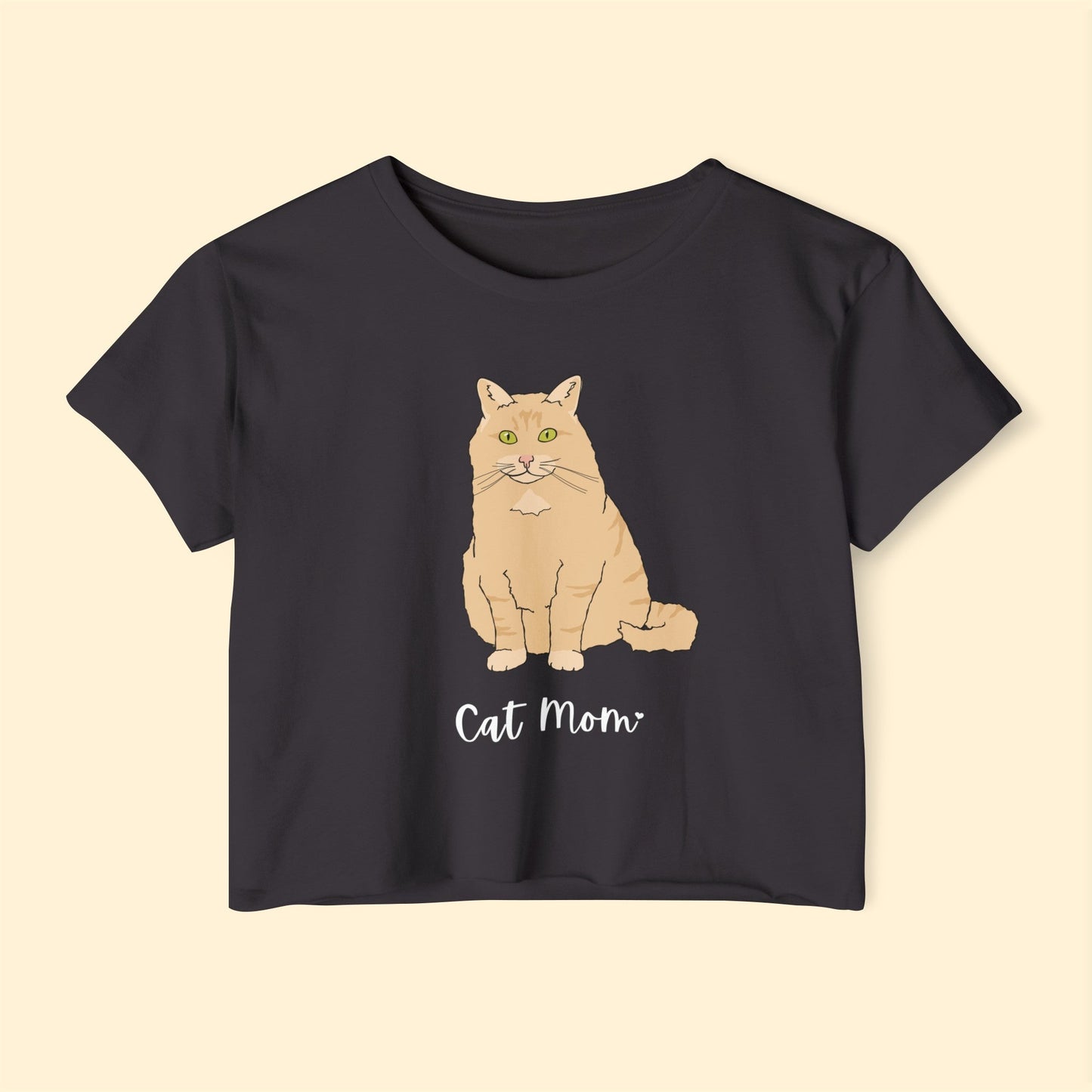 Cat Mom | Fluffy Orange Cat | Women's Festival Crop Top - Detezi Designs-31709867291367307037