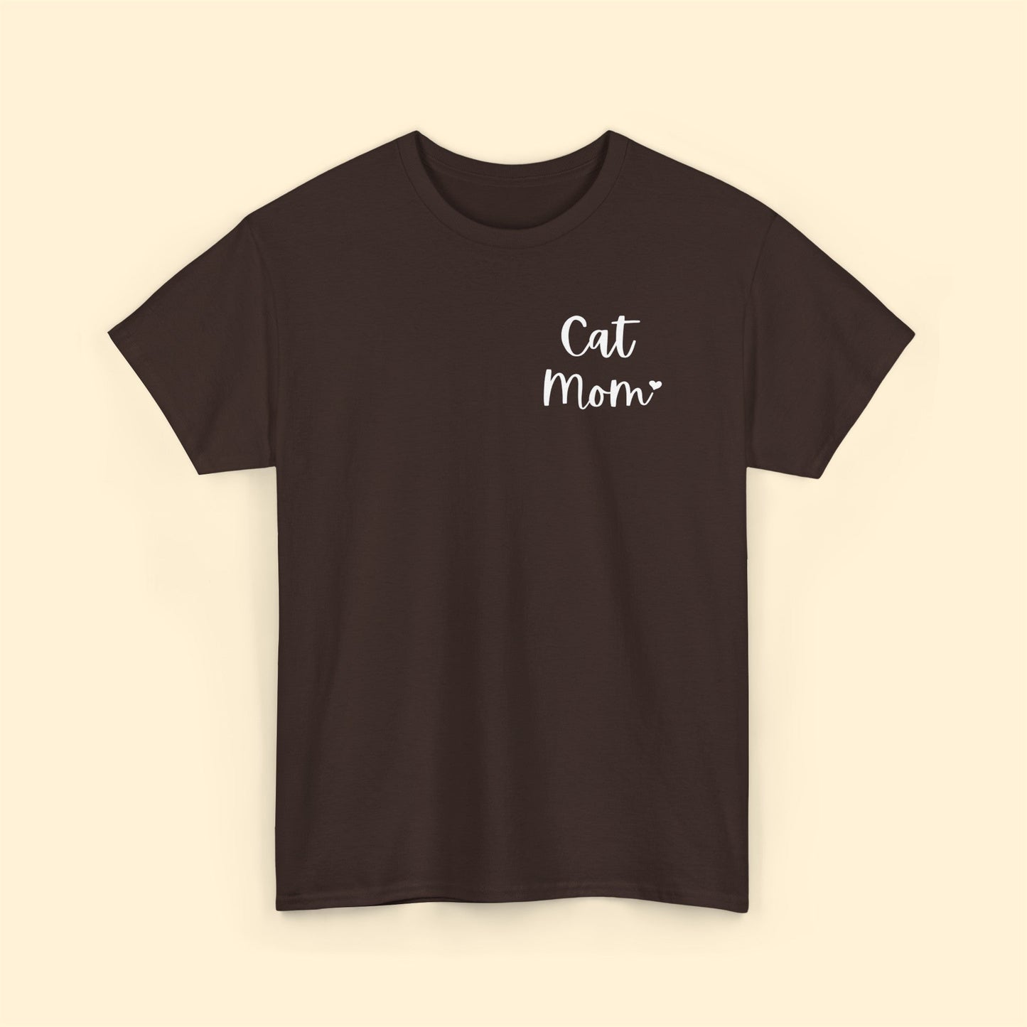 Cat Mom | Pocket Print | Unisex T-shirt - Detezi Designs-14052718774637199561