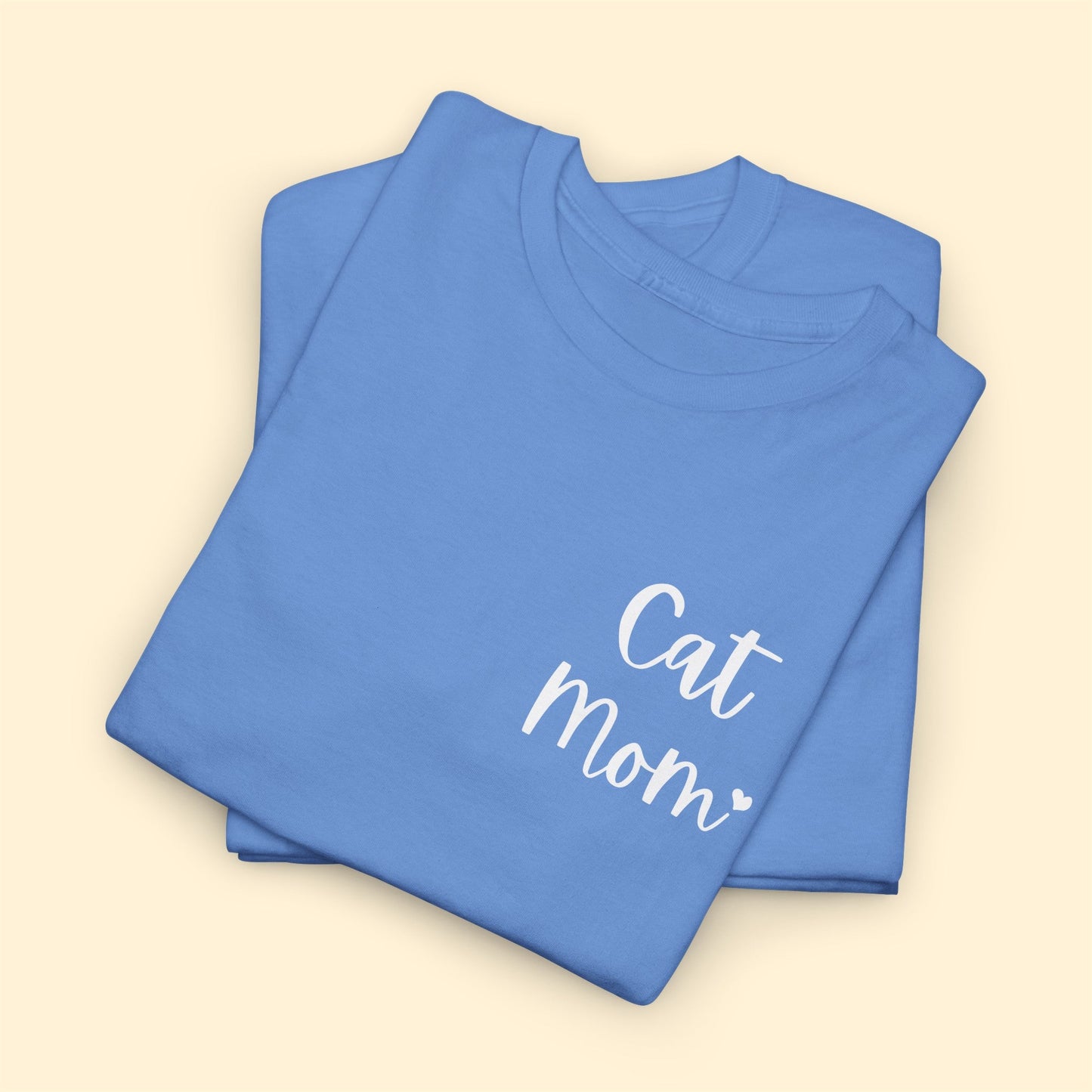 Cat Mom | Pocket Print | Unisex T-shirt - Detezi Designs-19987334378861359370