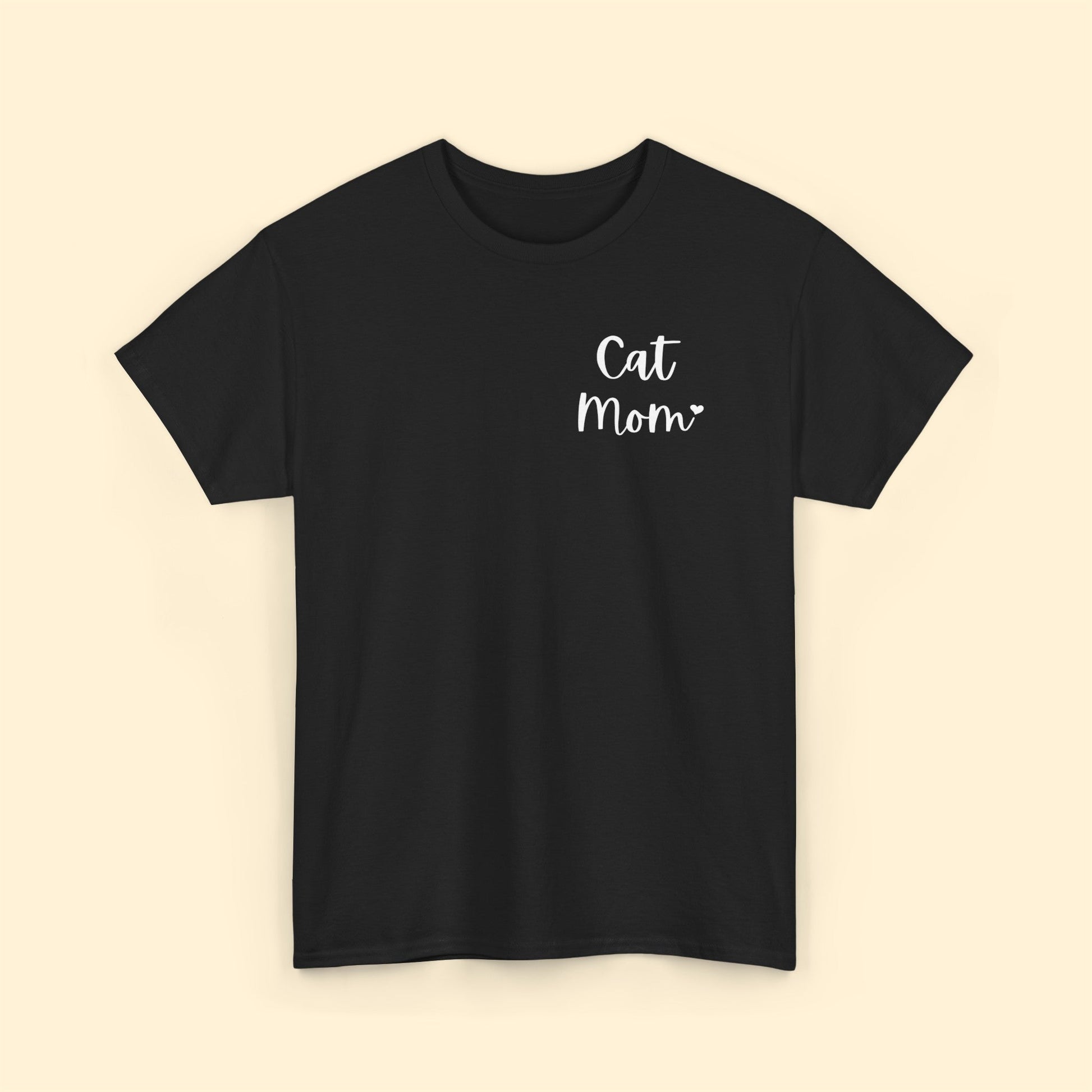 Cat Mom | Pocket Print | Unisex T-shirt - Detezi Designs-21204800243118423019