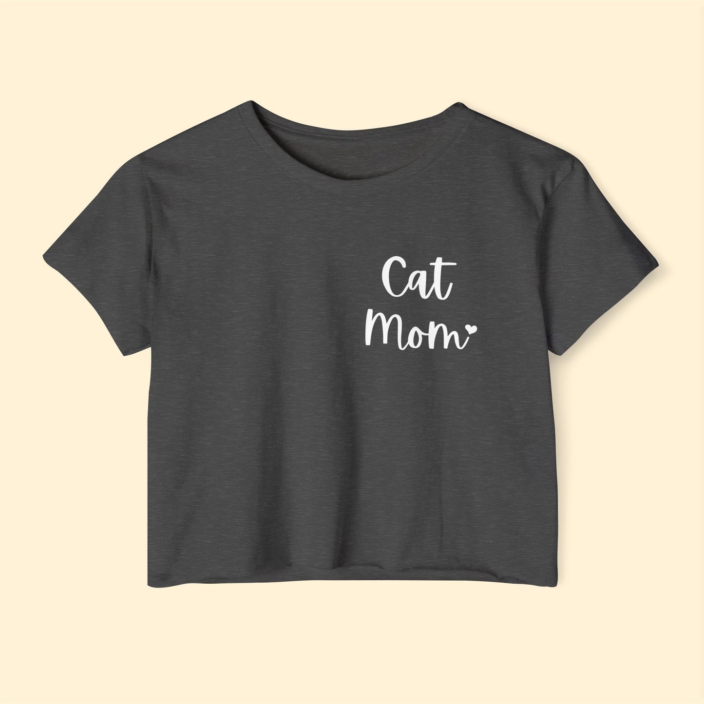 Cat Mom | Pocket Print | Women's Festival Crop Top - Detezi Designs-22079889007508963793