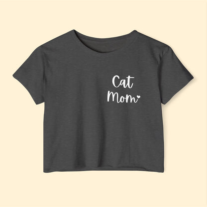 Cat Mom | Pocket Print | Women's Festival Crop Top - Detezi Designs-22079889007508963793