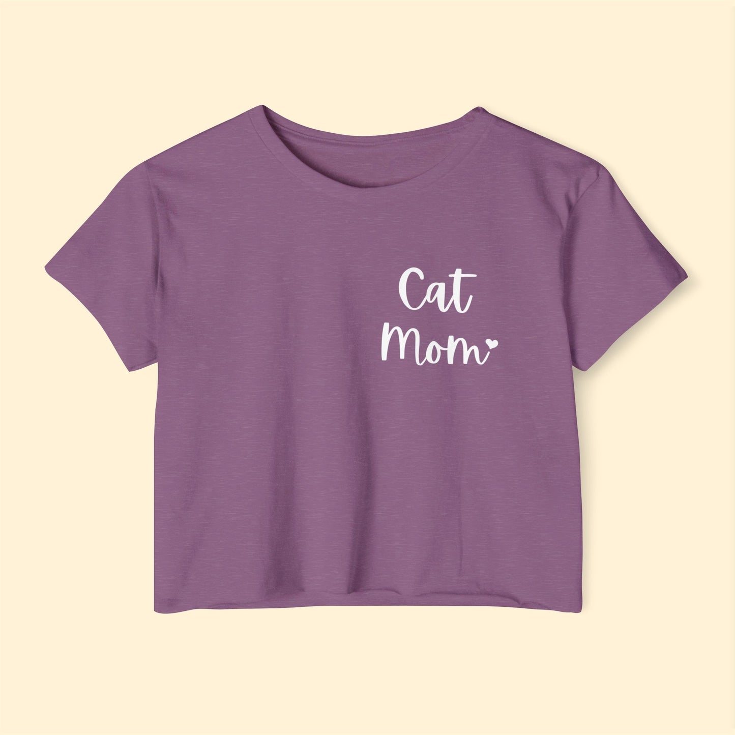 Cat Mom | Pocket Print | Women's Festival Crop Top - Detezi Designs-40948091516280401822