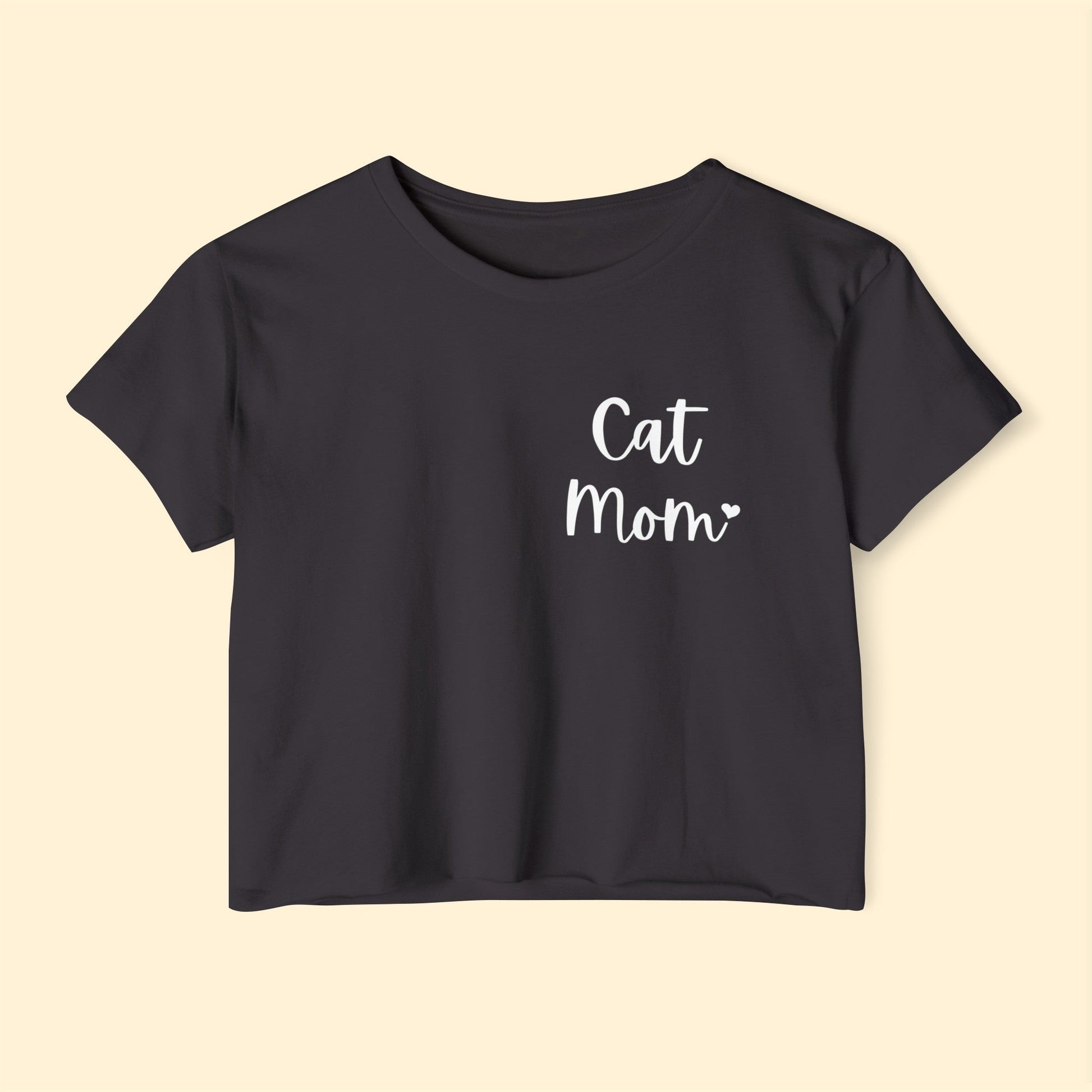 Cat Mom | Pocket Print | Women's Festival Crop Top - Detezi Designs-73719478149872723662