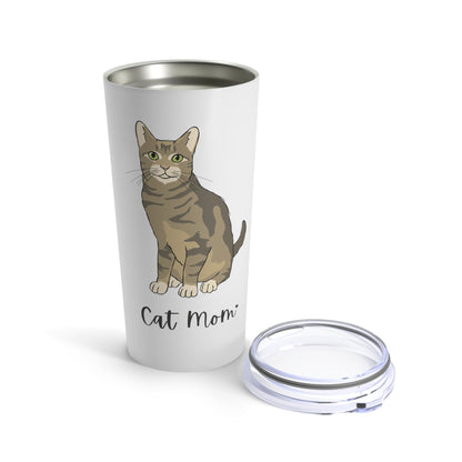 Cat Mom | Tabby Cat | Tumbler - Detezi Designs-49082620854304104582