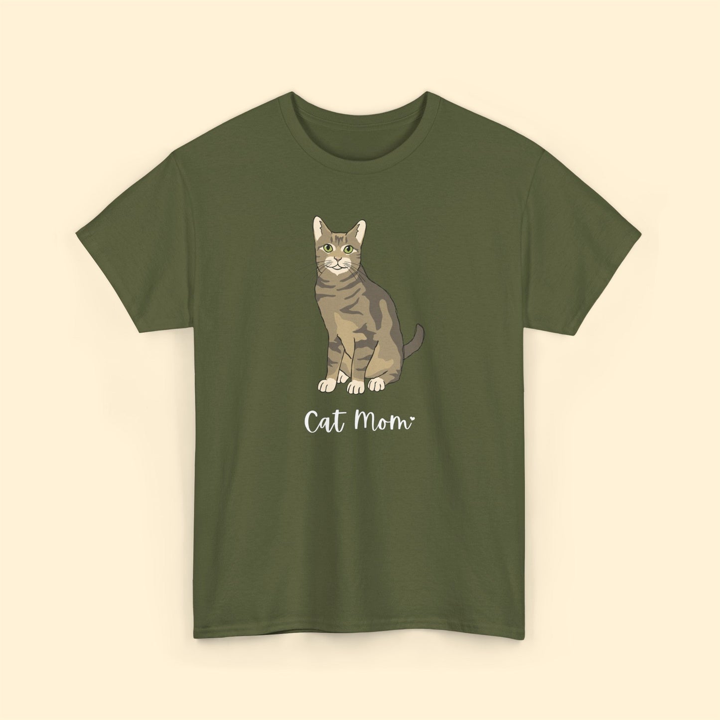 Cat Mom | Tabby Cat | Unisex T-shirt - Detezi Designs-22575626668218234395