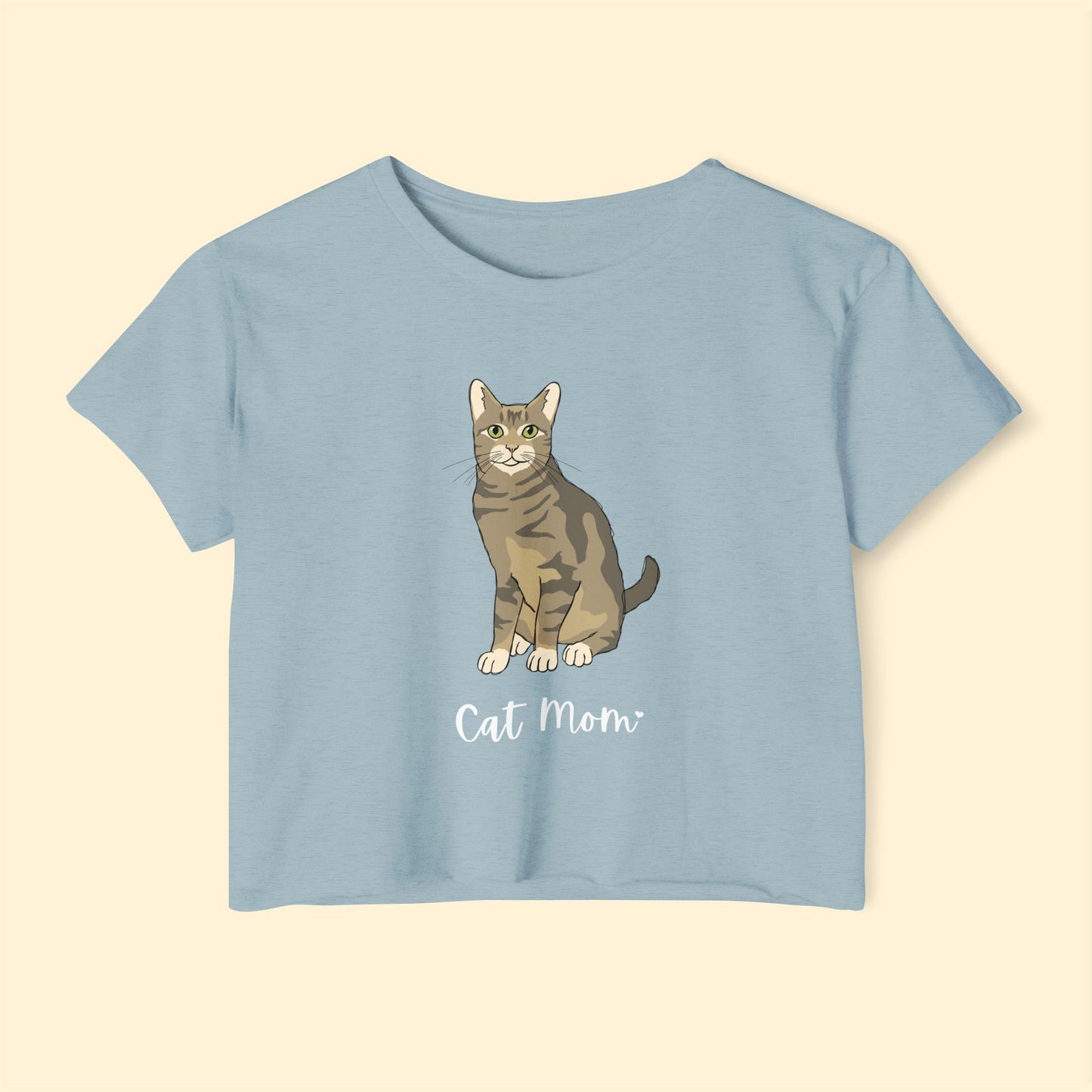 Cat Mom | Tabby Cat | Women's Festival Crop Top - Detezi Designs-10764018913512601342