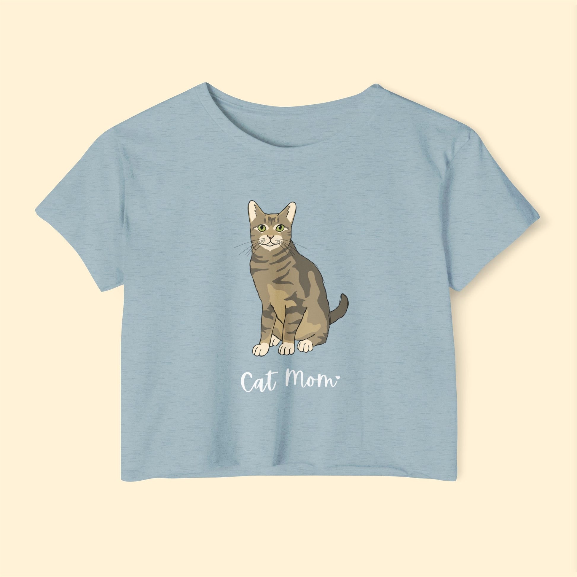 Cat Mom | Tabby Cat | Women's Festival Crop Top - Detezi Designs-10764018913512601342