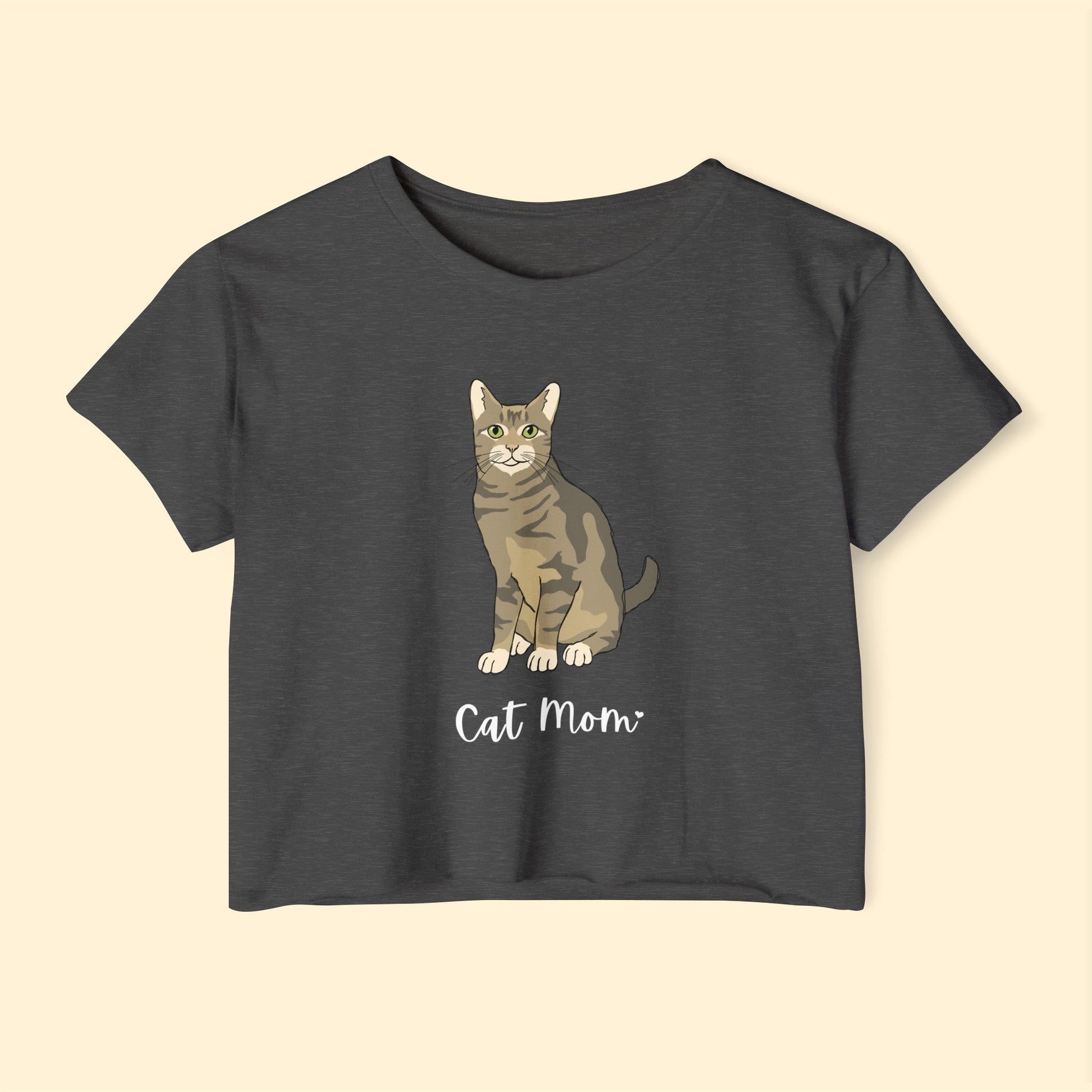 Cat Mom | Tabby Cat | Women's Festival Crop Top - Detezi Designs-16874607127083273220