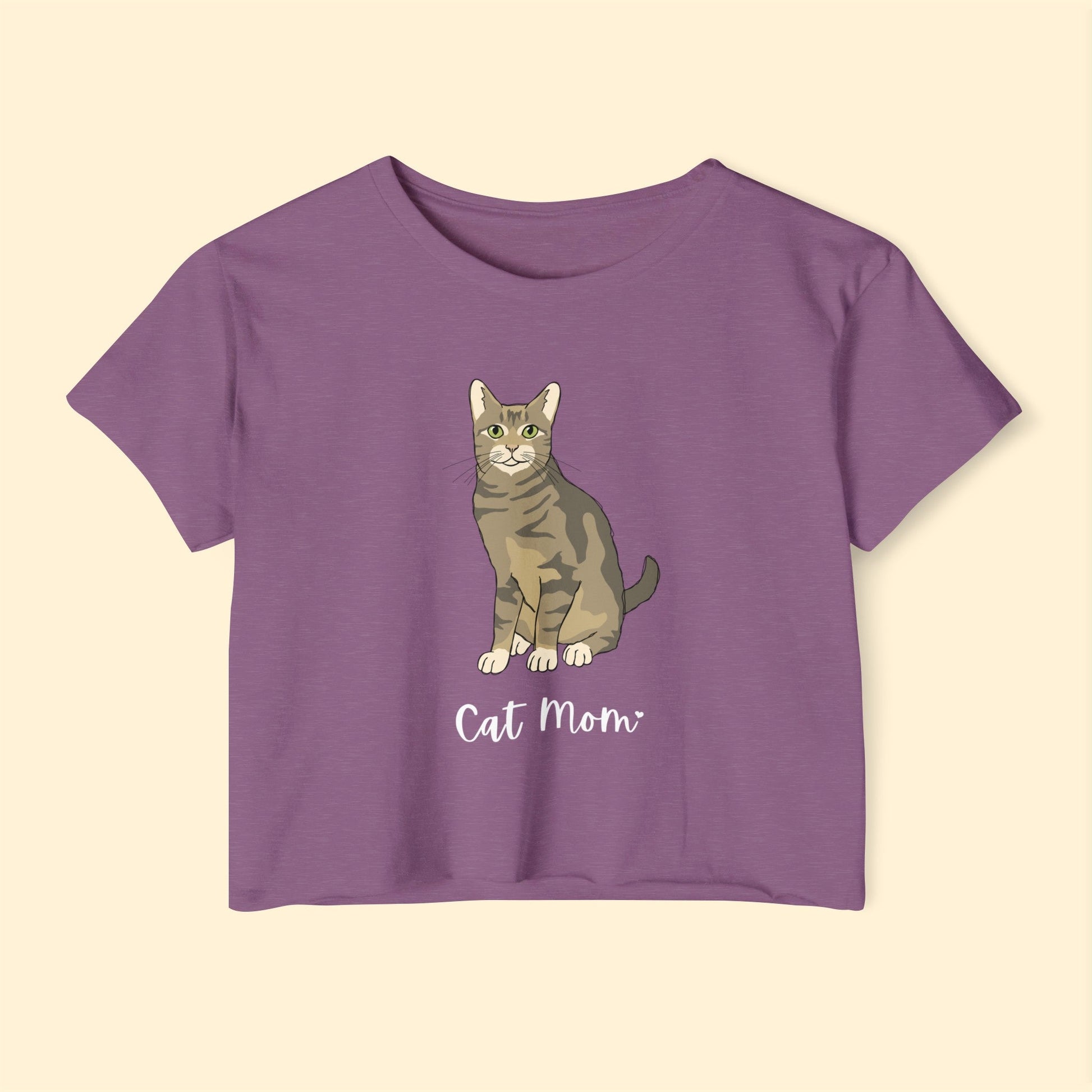 Cat Mom | Tabby Cat | Women's Festival Crop Top - Detezi Designs-31522622973469074243