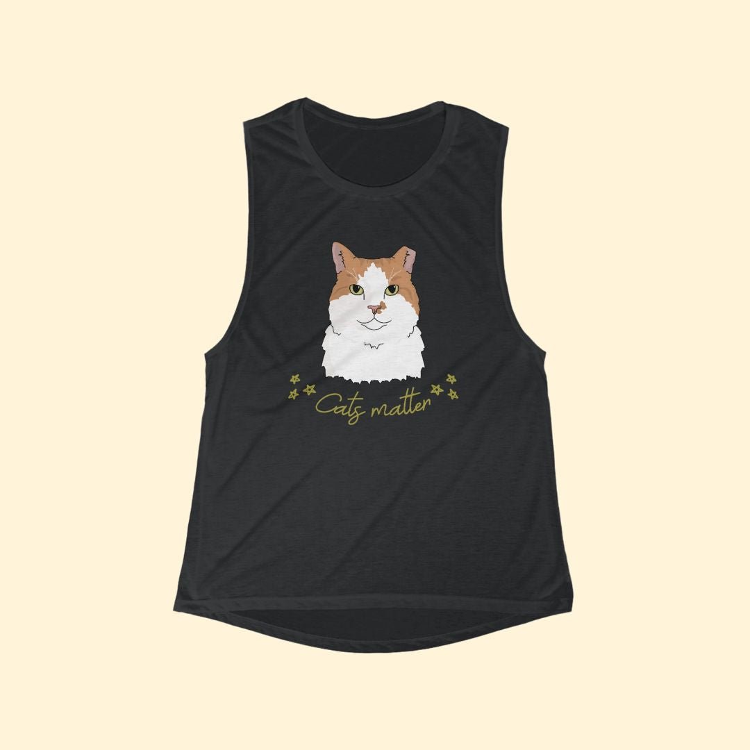 Cats Matter | Women's Flowy Scoop Muscle Tank - Detezi Designs-29149910887995511970