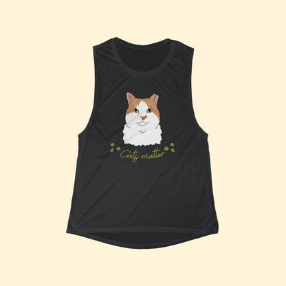 Cats Matter | Women's Flowy Scoop Muscle Tank - Detezi Designs-29149910887995511970