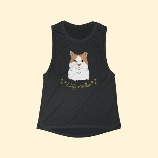 Cats Matter | Women's Flowy Scoop Muscle Tank - Detezi Designs-29149910887995511970