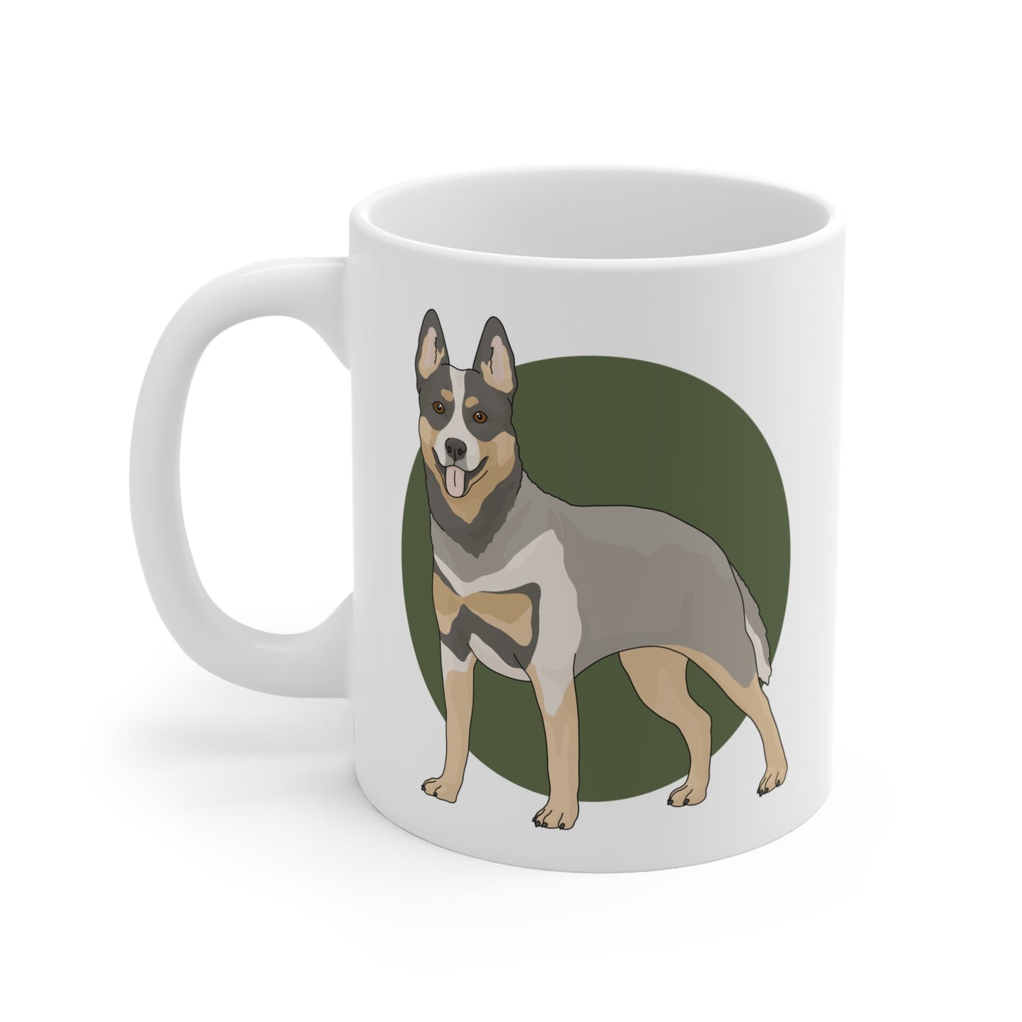 Ceramic Mug | Australian Cattle Dog | Blue Heeler | 11oz - Detezi Designs - 15742266926011943511