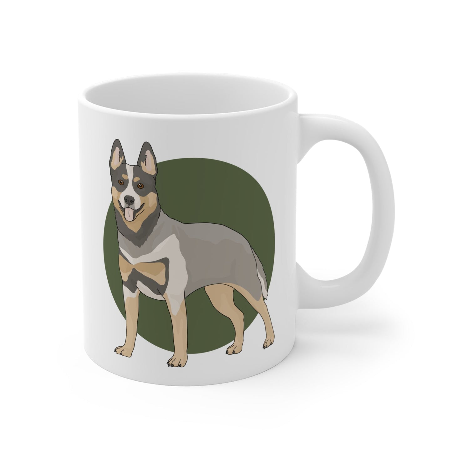 Ceramic Mug | Australian Cattle Dog | Blue Heeler | 11oz - Detezi Designs - 15742266926011943511