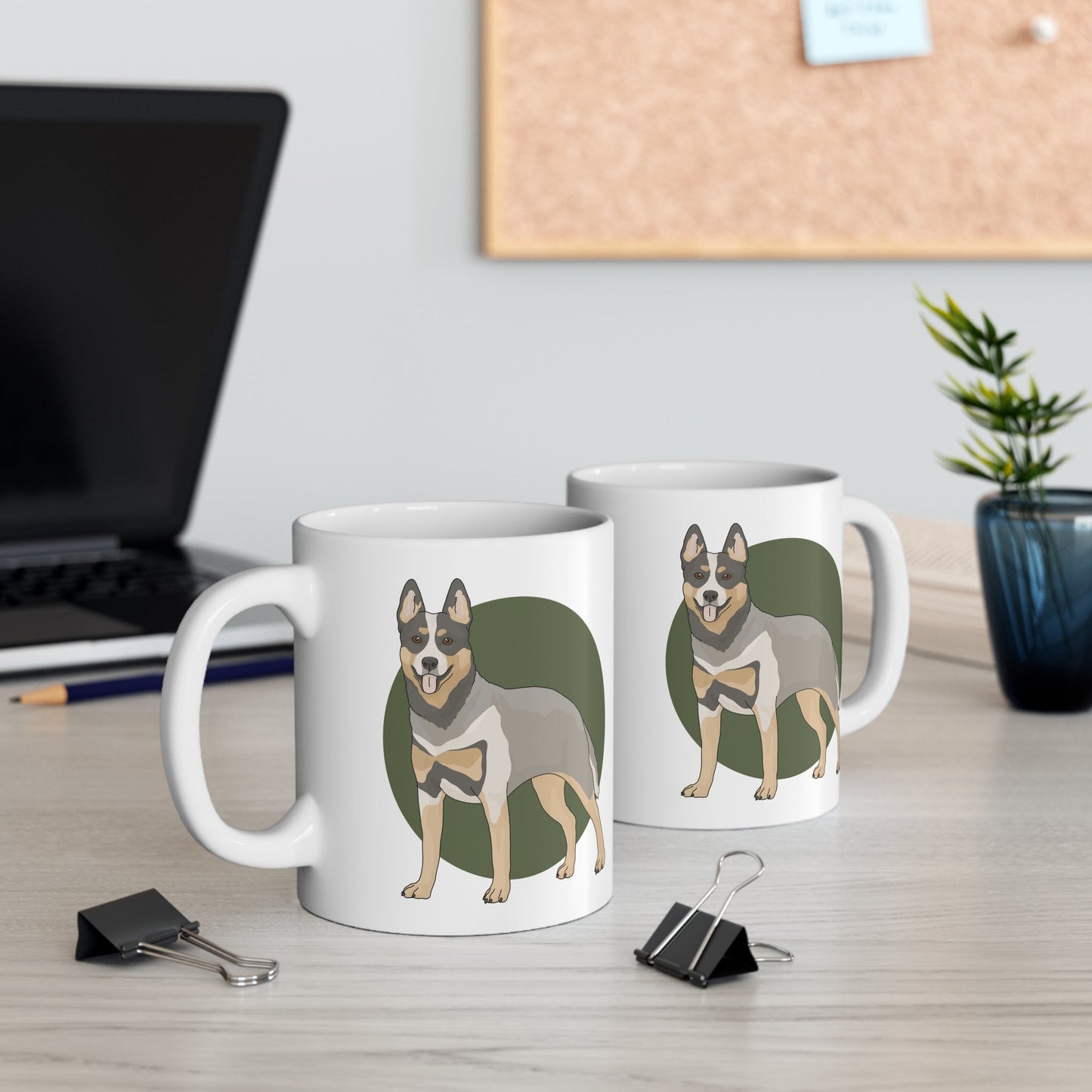 Ceramic Mug | Australian Cattle Dog | Blue Heeler | 11oz - Detezi Designs - 15742266926011943511