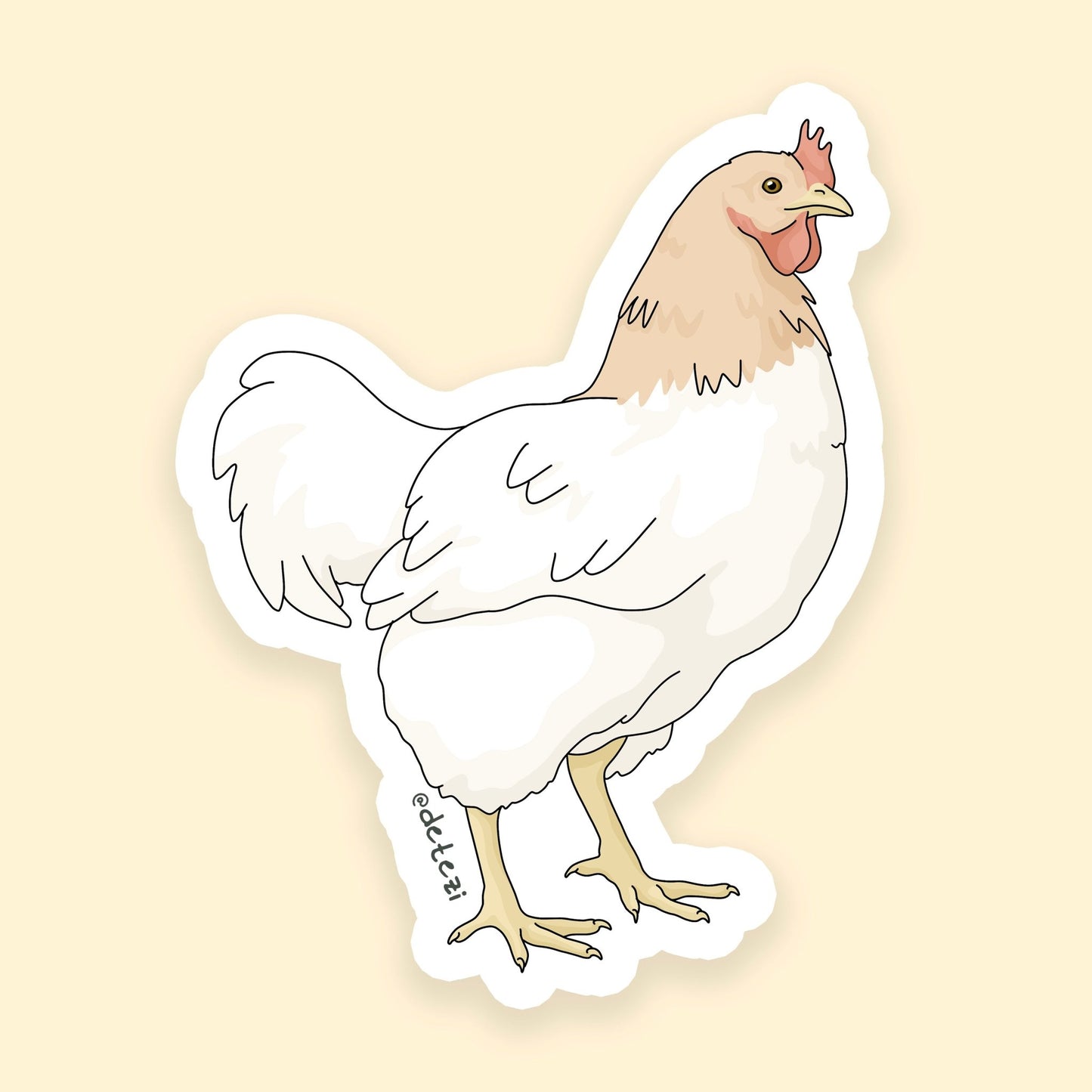 Chicken | 3" Vinyl Sticker - Detezi Designs - 