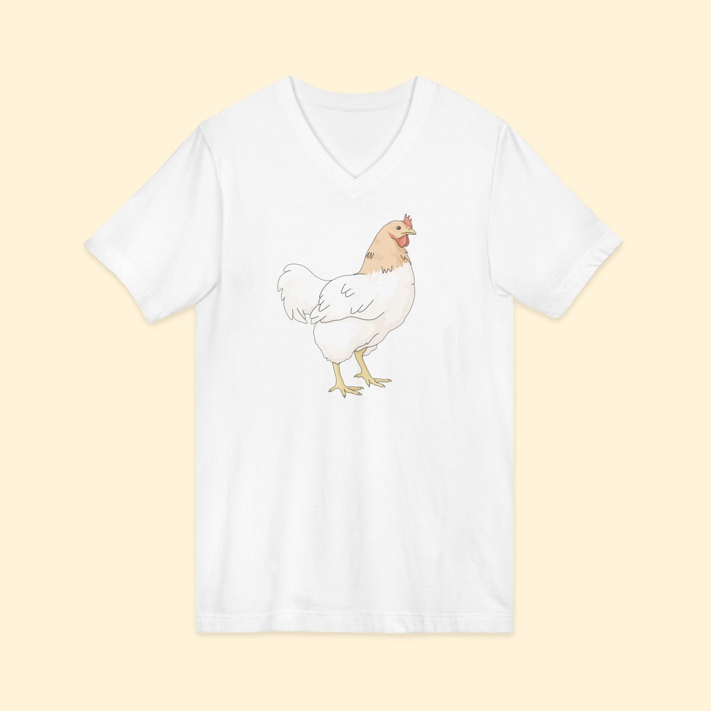Chicken | Unisex V - Neck Tee - Detezi Designs - 15972127653769646369